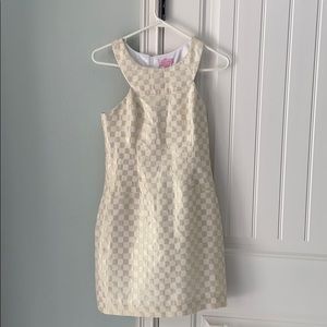 Lilly Pulitzer Gold & White Shift Dress